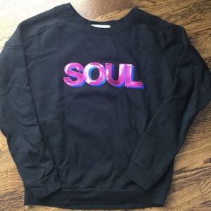 Soulcycle quilted sweatshirt with sequin Soul